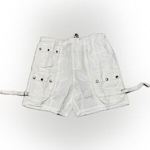 Free People White Cargo Shorts